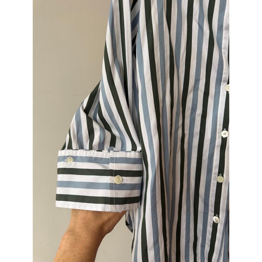 Madewell Easy Y-Neck Button-Up Shirt in Botanical Green Size XS NW713 - Picture 9 of 16